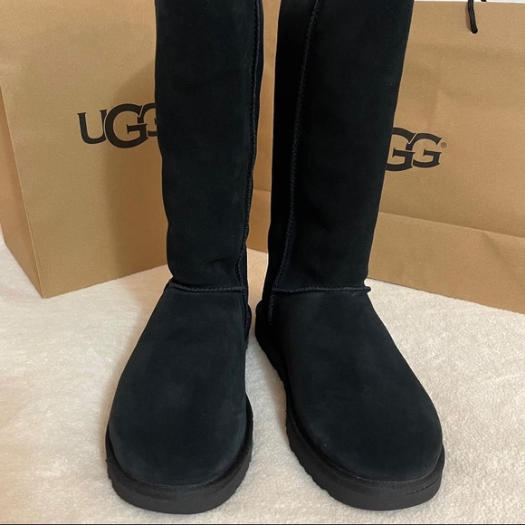 Classic tall black boots 8  NEW - Picture 4 of 9